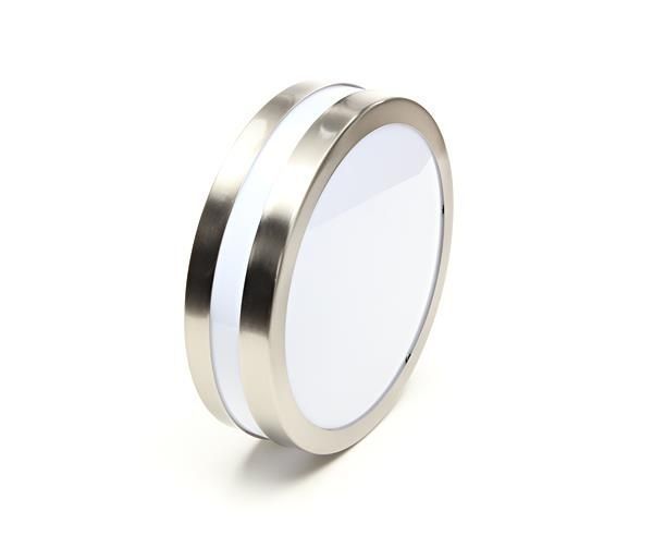 Deko-Light Wandaufbauleuchte Scuti II, E27, 2x max. 11W, Edelstahl, silber, IP44 731053