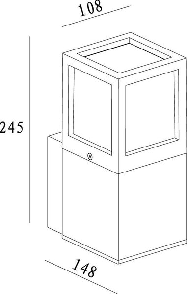 Deko-Light Wandaufbauleuchte Facado A, E27, max. 20W, anthrazit, IP54 731059