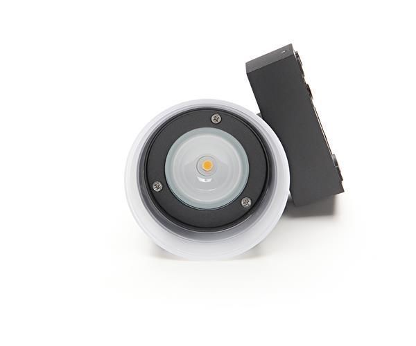 Deko-Light Wandaufbauleuchte Serpentis, Warmweiß, dunkelgrau, IP54 731076