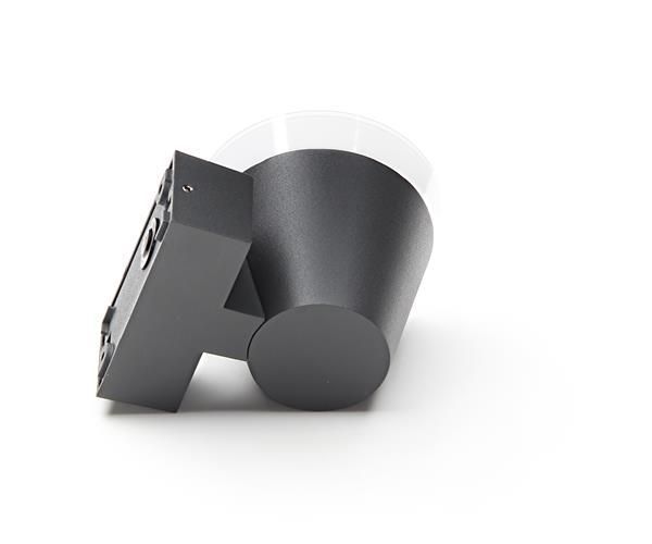 Deko-Light Wandaufbauleuchte Serpentis, Warmweiß, dunkelgrau, IP54 731076