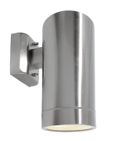 Deko-Light Wandaufbauleuchte Zilly IV Down, E27, max. 18W, Edelstahl, silber, IP44 731089