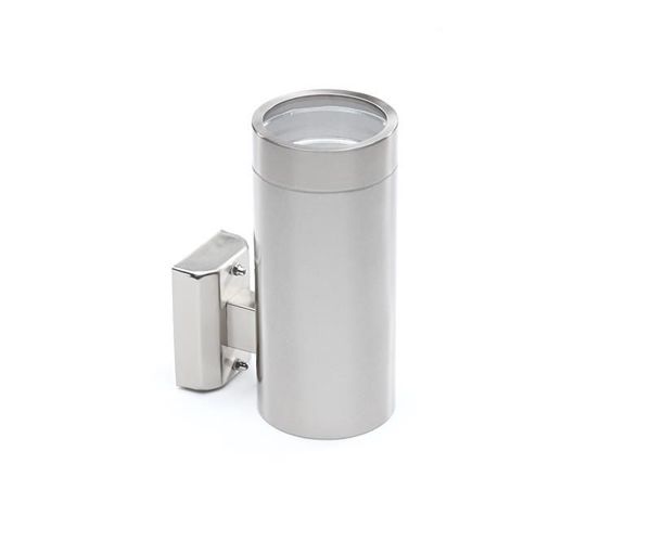 Deko-Light Wandaufbauleuchte Zilly IV Down, E27, max. 18W, Edelstahl, silber, IP44 731089