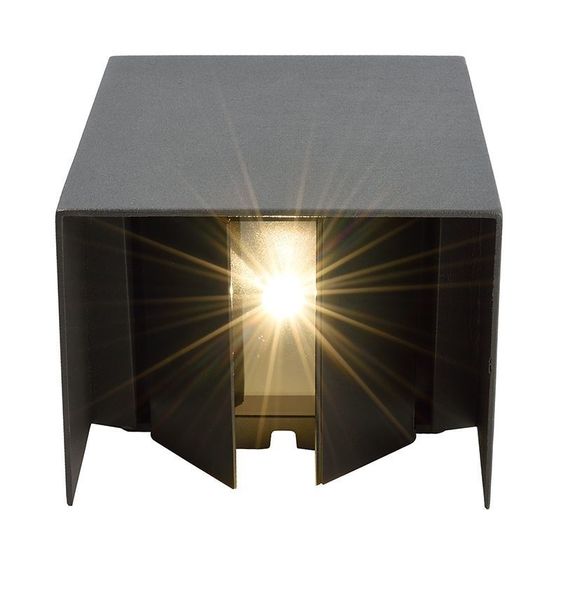 Deko-Light Wandaufbauleuchte Arcturus II, Warmweiß, Graphitgrau, IP54 731100