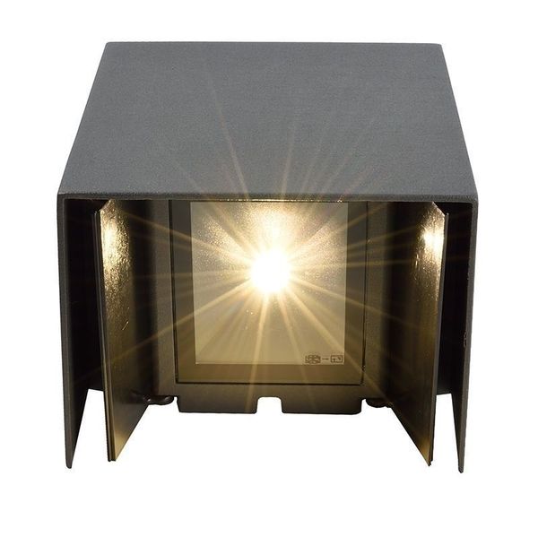 Deko-Light Wandaufbauleuchte Arcturus II, Warmweiß, Graphitgrau, IP54 731100