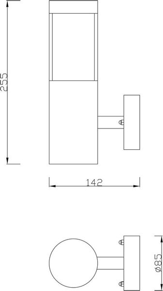 Deko-Light Wandaufbauleuchte Porrima II, GU10, max. 5W, Edelstahl, silber, IP44 731107