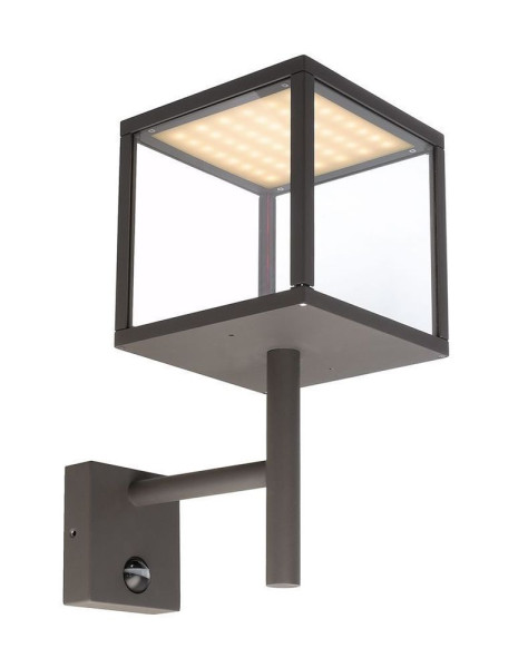 Deko-Light Wandaufbauleuchte Lacertae, Warmweiß, dunkelgrau, IP54 731112
