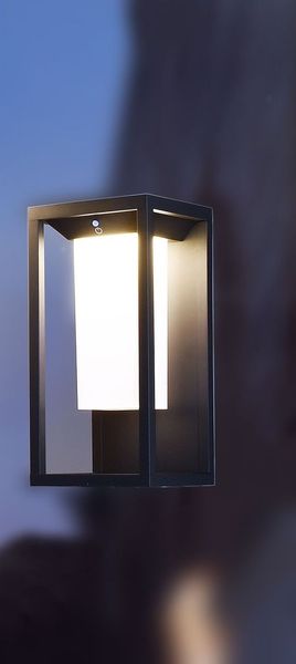 Deko-Light Wandaufbauleuchte Samas Solar, Warmweiß, 3,7V DC, dunkelgrau, IP54 731122