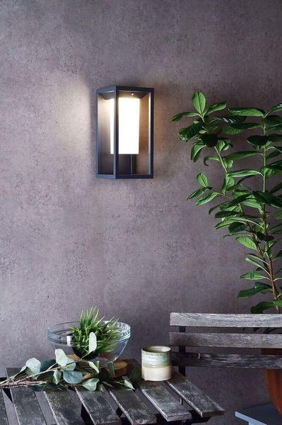 Deko-Light Wandaufbauleuchte Samas Solar, Warmweiß, 3,7V DC, dunkelgrau, IP54 731122