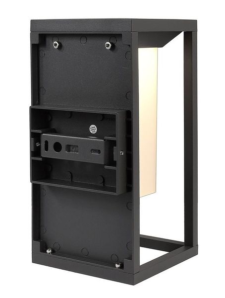 Deko-Light Wandaufbauleuchte Samas Solar, Warmweiß, 3,7V DC, dunkelgrau, IP54 731122