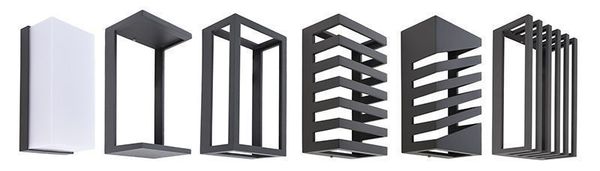 Deko-Light Wandaufbauleuchte Grumium eckig CCT, Warmweiß + Neutralweiß, Dunkelgrau, IP54 731126