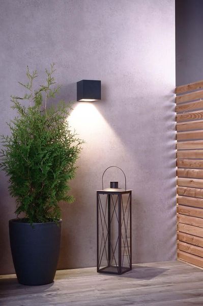 Deko-Light Wandaufbauleuchte Jabbah, Warmweiß, Dunkelgrau, IP65 731128