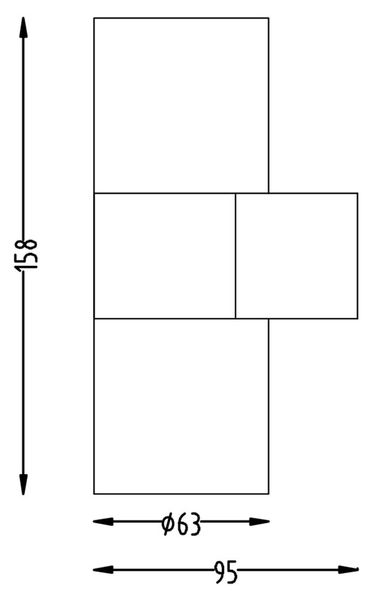 Deko-Light Wandaufbauleuchte Achernar Up and Down, GU10, 2x max. 35W, Aluminium , IP65 731131