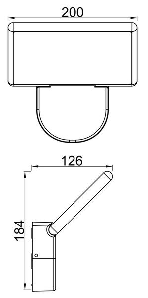 Deko-Light Wandaufbauleuchte Alkes S, Warmweiß, Dunkelgrau, IP65 731138