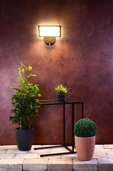 Deko-Light Wandaufbauleuchte Alkes L Motion, Warmweiß, Dunkelgrau, IP65 731141