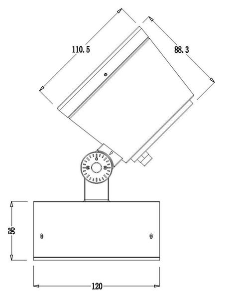 Deko-Light Boden- / Wand- / Deckenleuchte Colt 15W COB, Warmweißschwarzgrau, IP65 732109