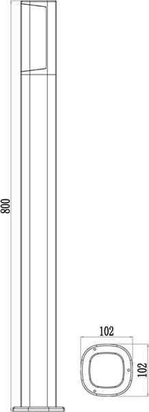 Deko-Light Stehleuchte Beacon III Motion, Warmweiß, Verkehrsgrau B RAL 7043, IP44 733008