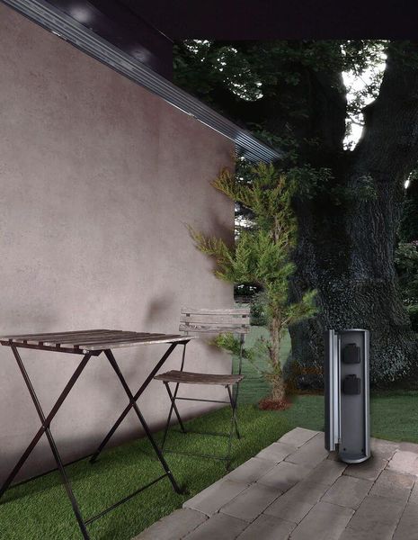 Deko-Light Steckdosenturm, 2x Garten Steckdosen-Leiste, IP44 733055