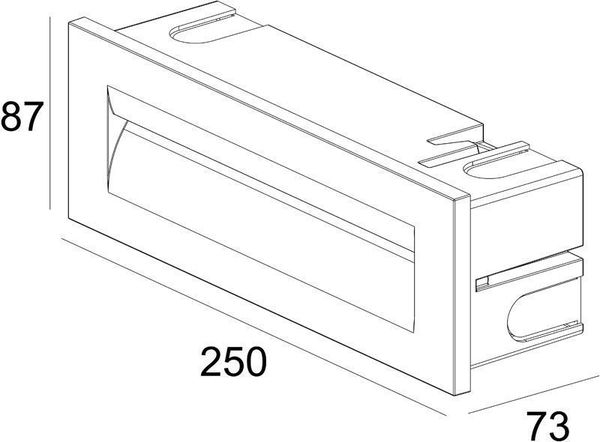 Deko-Light Wandeinbauleuchte Yvette III, asymmetrisch, Warmweiß, IP65 763012