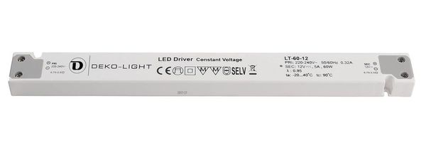 Deko-Light LED-Netzgerät, LONG-FLAT, CV, LT-60-12, 60W 862093