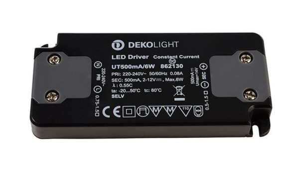 Deko-Light LED-Netzgerät, FLAT, CC, UT500mA/6W, 1-6W 862130