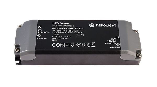 Deko-Light LED-Netzgerät, BASIC, CC, Q8H-1050mA/30W, 9,50-30W 862133