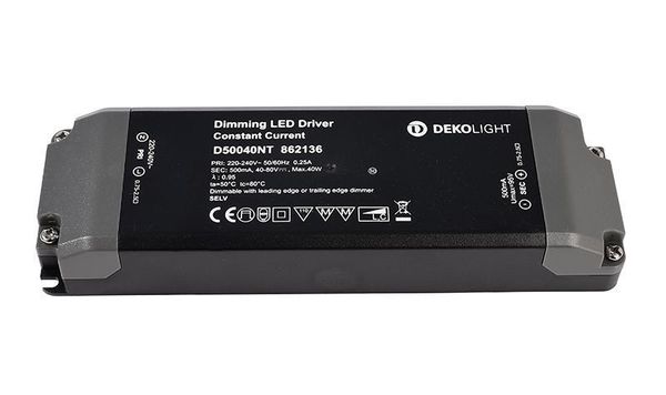 Deko-Light LED-Netzgerät, BASIC, DIM, CC, D50040NT/40W, dimmbar, 20-40W 862136