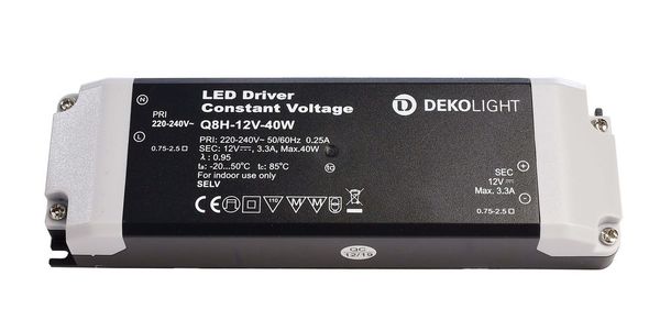 Deko-Light LED-Netzgerät, BASIC, CV, Q8H-12-40W, 40W 862162
