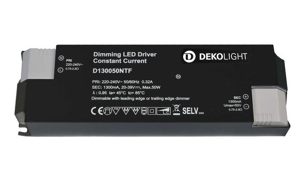 Deko-Light Netzgerät, BASIC, DIM, CC, D130050NTF/50W, dimmbar, 25-50W 862211
