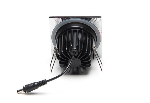 Deko-Light Abdeckung Chrom eckig für COB 68 IP65 + Mizar II, Alu, Silber, Chrom, 83mm 930077