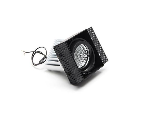 Deko-Light Kardaneinsatz ohne Rahmen für Modular Sytem COB, Aluminium, Signalschwarz, mattiert, 178mm 930095