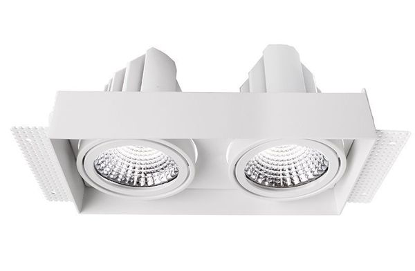 Deko-Light Kardaneinsatz ohne Rahmen für Modular Sytem COB, Aluminium, Reinweiß, mattiert, 305mm 930096