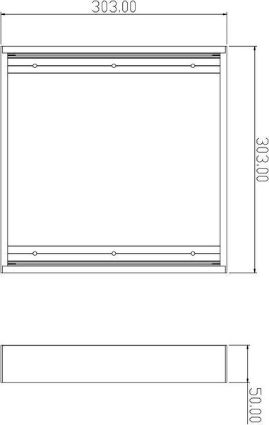 Deko-Light Aufbaurahmen 30x30, Aluminium Strangpressprofil, 303mm 930167