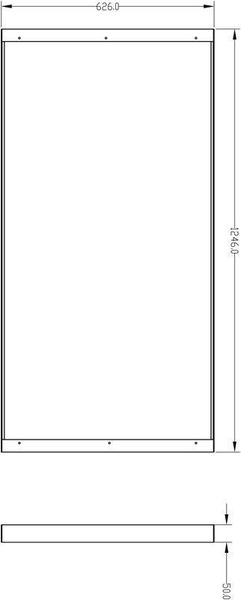 Deko-Light Aufbaurahmen 124x62, Aluminium Strangpressprofil, 1246mm 930180