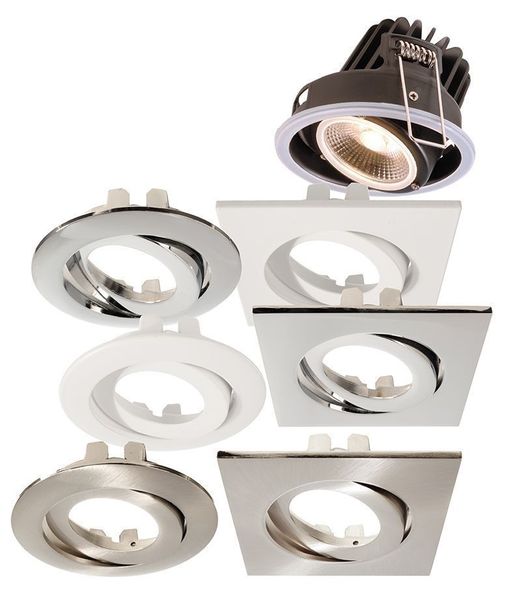 Deko-Light Rahmen für Lesath eckig, chrom, Silber, Chrom, 90mm 930257