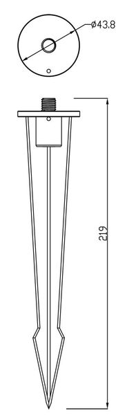 Deko-Light Erdspieß für Serie Colt 15/25//30/36/65W, M10, Aluminiumschwarzgrau, 219mm 930427