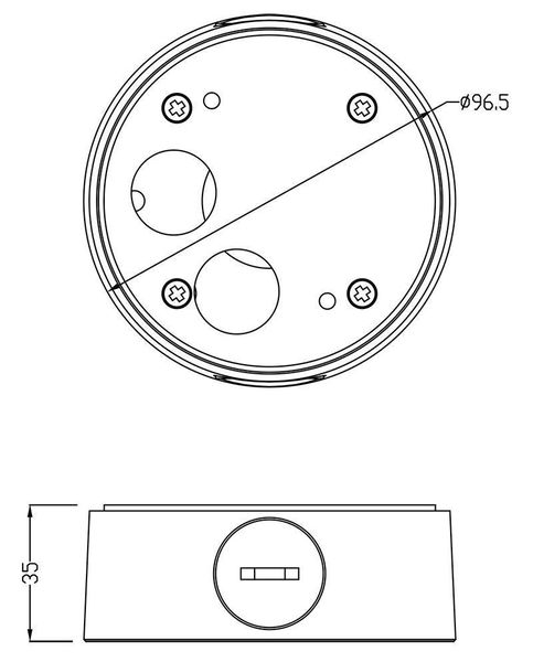 Deko-Light Aufbaugehäuse für Serie Colt 8W, Aluminiumschwarzgrau 930441