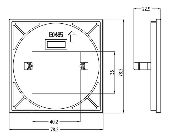 Deko-Light Abdeckung milchig eckig für Alwaid, 78,2mm 930480