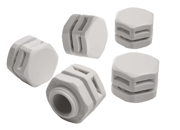 Deko-Light Druck-/Feuchtigkeitsausgleichsventil mit Membran, 2200ml/min, M16, IP67, 5er Set, Weiß, IP67 930586