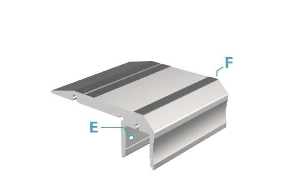 Deko-Light Treppenstufen-Profil AL-02-10 für 10 - 11,3mm LED Stripes, Alu, Silber-matt, eloxiert,1m 970520