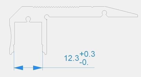 Deko-Light Treppenstufen-Profil AL-02-10 für 10 - 11,3mm LED Stripes, Alu, Silber-matt, eloxiert,1m 970520