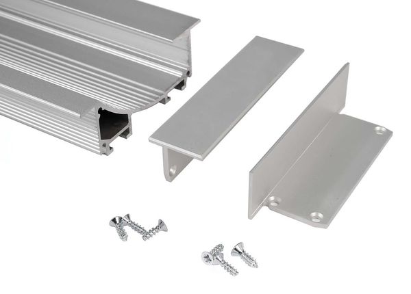 Deko-Light Endkappe P-EL-02-12 Set 2 Stk, Aluminium, Grau, 75mm 978252