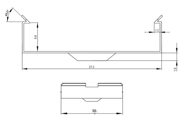 Deko-Light 2er Set Halteklammern für AU-20, Metall, 30mm 987010