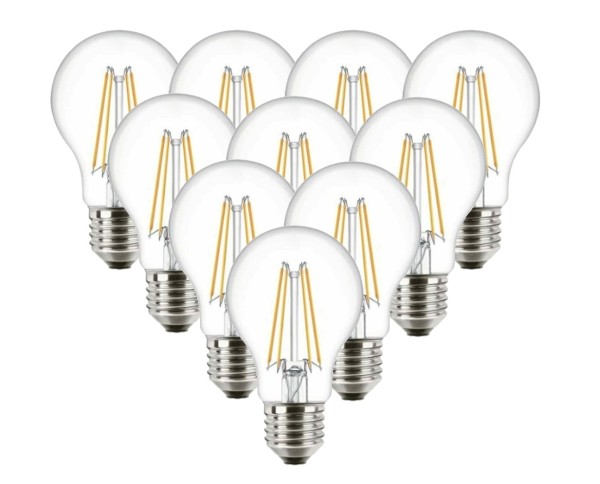 10er-Set Attralux E27 LED Lampe A60 4W 470Lm warmweiss 2700K wie 40W 8710619392503 by Philips
