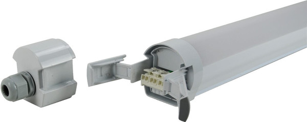 e2 LED Feuchtraum-Wannenleuchte 62cm Pro S 18W neutralweiss 4000K IP65 Grau