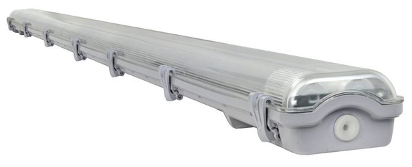 e2 LED Feuchtraum-Wannenleuchte T8 G13 158cm Classic L 2x 24W neutralweiss 4000K IP65 Grau