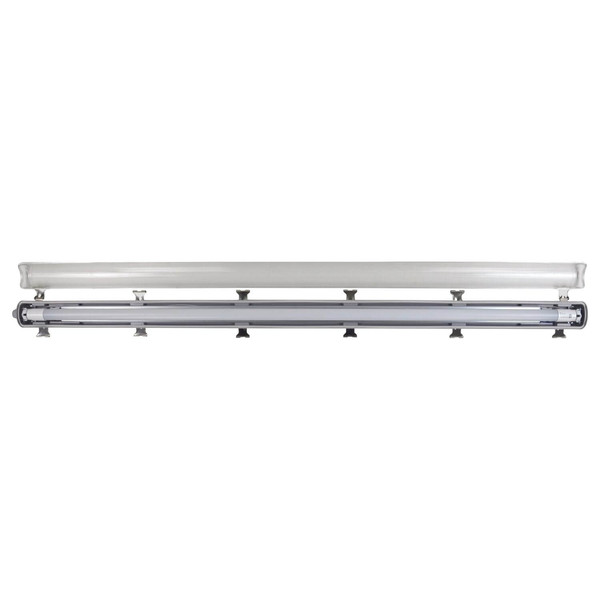e2 LED Feuchtraum-Wannenleuchte T8 G13 128cm Classic-Power M 18W neutralweiss 4000K IP65 Grau