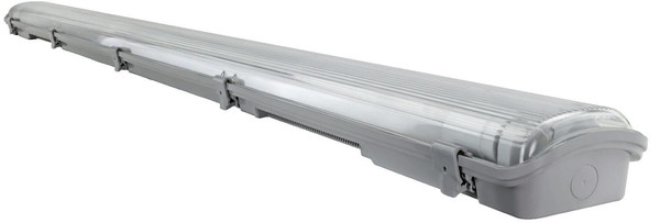 e2 LED Feuchtraum-Wannenleuchte T8 G13 129cm Basic M 2x 18W neutralweiss 4000K IP65 Grau