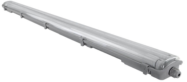 e2 LED Feuchtraum-Wannenleuchte T8 G13 129cm Basic M 2x 18W neutralweiss 4000K IP65 Grau