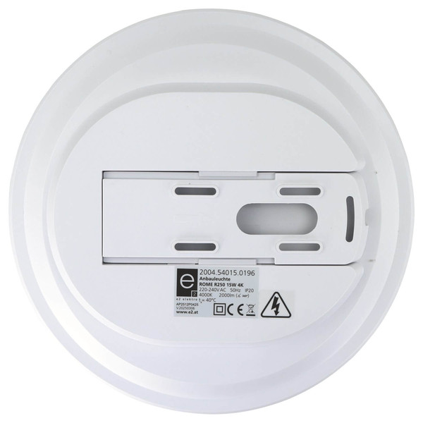 e2 LED Anbauleuchte, Deckenleuchte Rome R250 15W neutralweiss 4000K Weiß Ø25cm