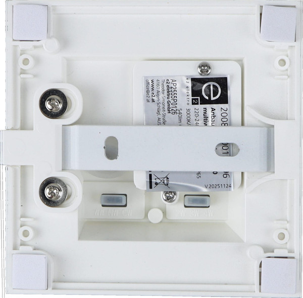 e2 LED Anbauleuchte, Deckenleuchte i-ART 100 4W CCT warm-/neutral-/tageslichtweiss 3000K/4000K/6000K IP65 Weiß 10x10cm